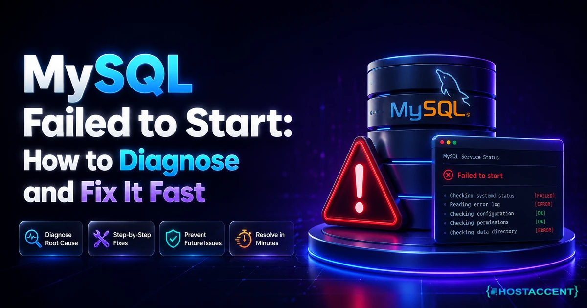 MySQL Failed to Start: How to Diagnose and Fix It Fast