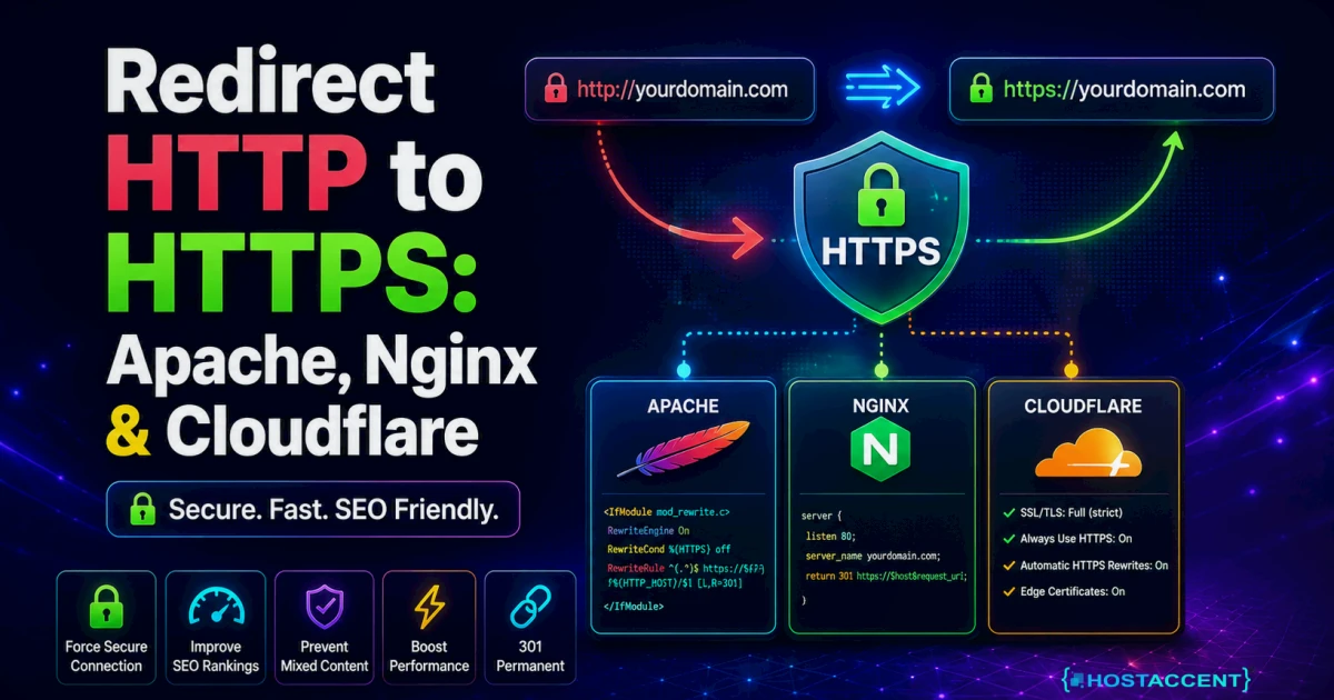 Redirect HTTP to HTTPS: Apache, Nginx & Cloudflare