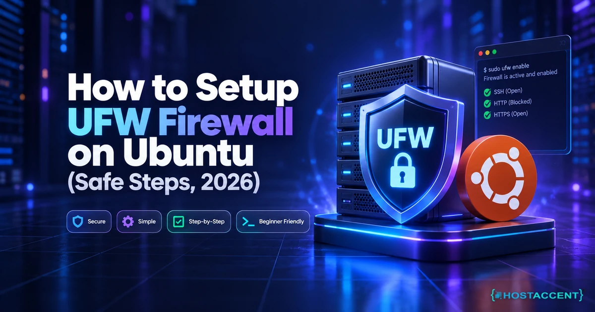 How to setup UFW firewall on Ubuntu safely: allow SSH first, default deny incoming, then enable and verify in 2026