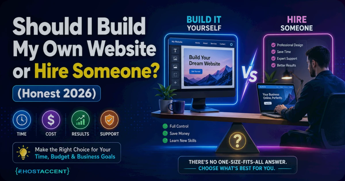 Should I Build My Own Website or Hire Someone? (Honest 2026)